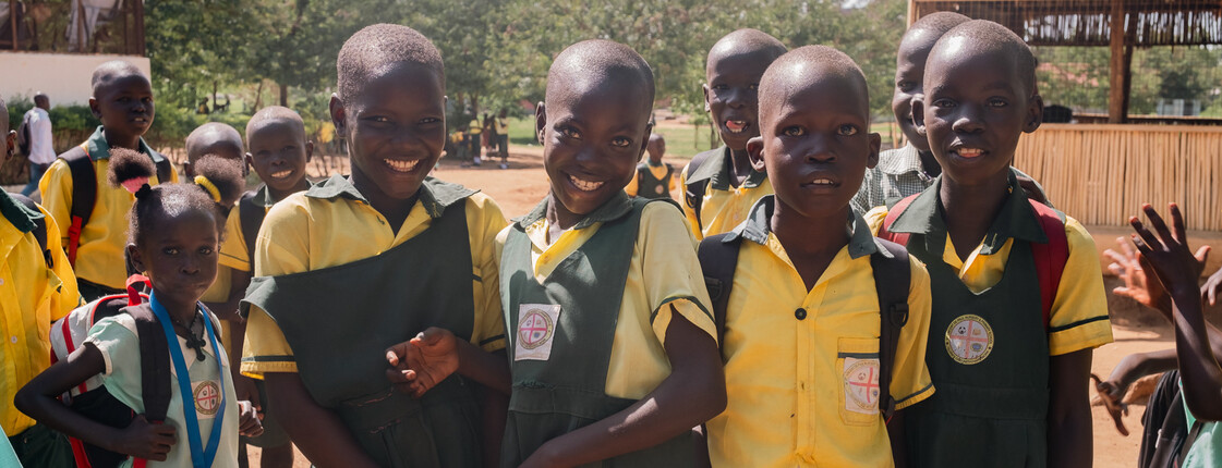 PA Tag der Kinderrechte  Vier Schüler*innen der Lologo Schule im Südsudan