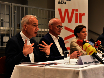 Pressekonferenz mit Michael Landau und Johannes Dines