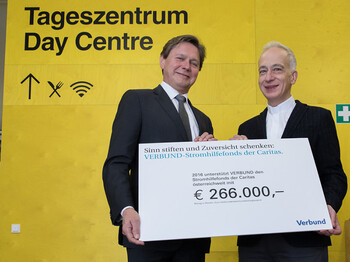 2016 unterstütze der VERBUND den Stromhilfefonds mit 266.000 Euro.