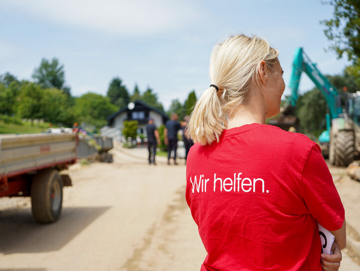 Nach Katastrophen hilft die Caritas sofort mit dem Notwendigsten.